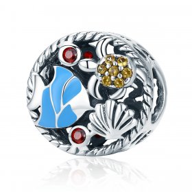 Pandora Style Silver Charm, Underwater World, Multicolor Enamel - SCC683