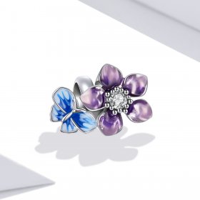 PANDORA Style Butterfly Flower Charm - SCC2094