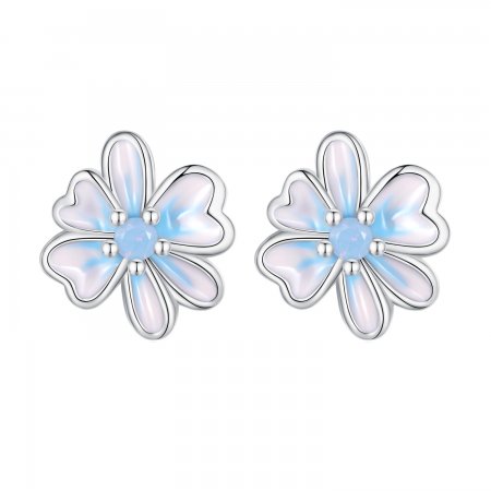 Pandora Style Flower Studs Earrings - SCE1572