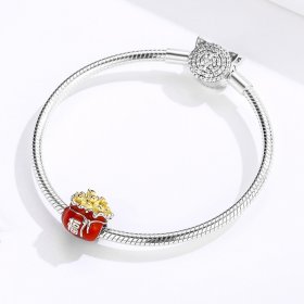 Two Tone Pandora Style Charm, Chinese Lucky Bag - BSC100