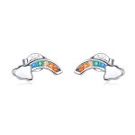 Silver Rainbow Bridge Stud Earrings - PANDORA Style - SCE500
