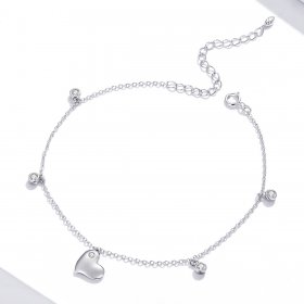 Pandora Style Silver Bracelet Heart - SCT021