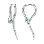 Pandora Style Snake Hoop Earrings - BSE792