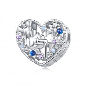 Pandora Style Day and Night Elf Heart Charm - SCC2553