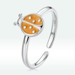 PANDORA Style Orange Ladybug Open Ring - SCR774