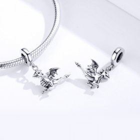 Pandora Style Silver Bangle Charm, You Are Magic Dragon - SCC1322