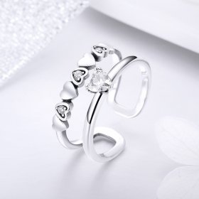Silver Exquisite Heart Ring - PANDORA Style - SCR429