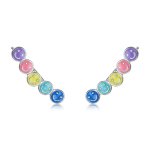 PANDORA Style Colorful Smiley Face Stud Earrings - BSE553