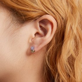 PANDORA Style Delicate Flowers Stud Earrings - BSE592-VT