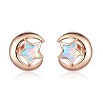 PANDORA Style Opal Moon Stud Earrings - SCE816-C