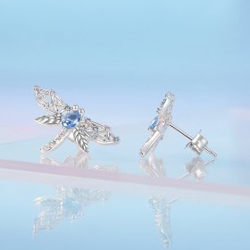 Pandora Style Dragonfly Stud Earrings - BSE874