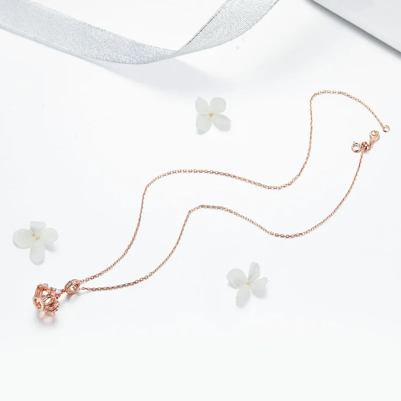 (image for) Pandora Compatible Rose Gold Regal Crown Dangle Charm - SCC1121 - View 7