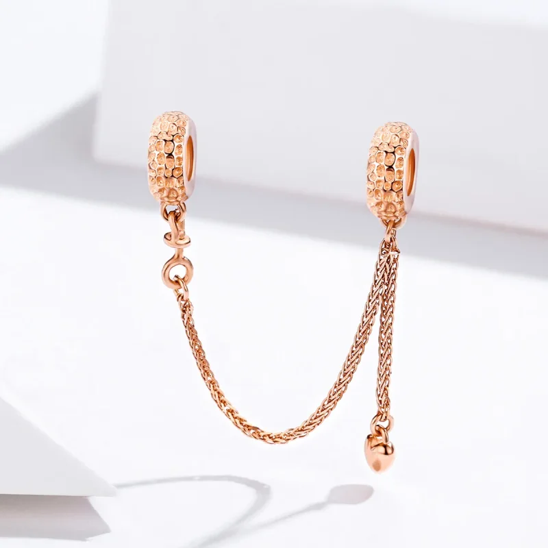 (image for) Pandora Compatible Rose Gold Safety Chain - SCC1112-C - View 3