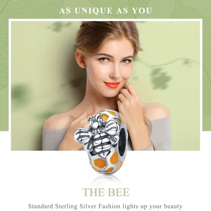 (image for) Pandora Compatible Silver Bee Spacer - SCC1102 - View 2
