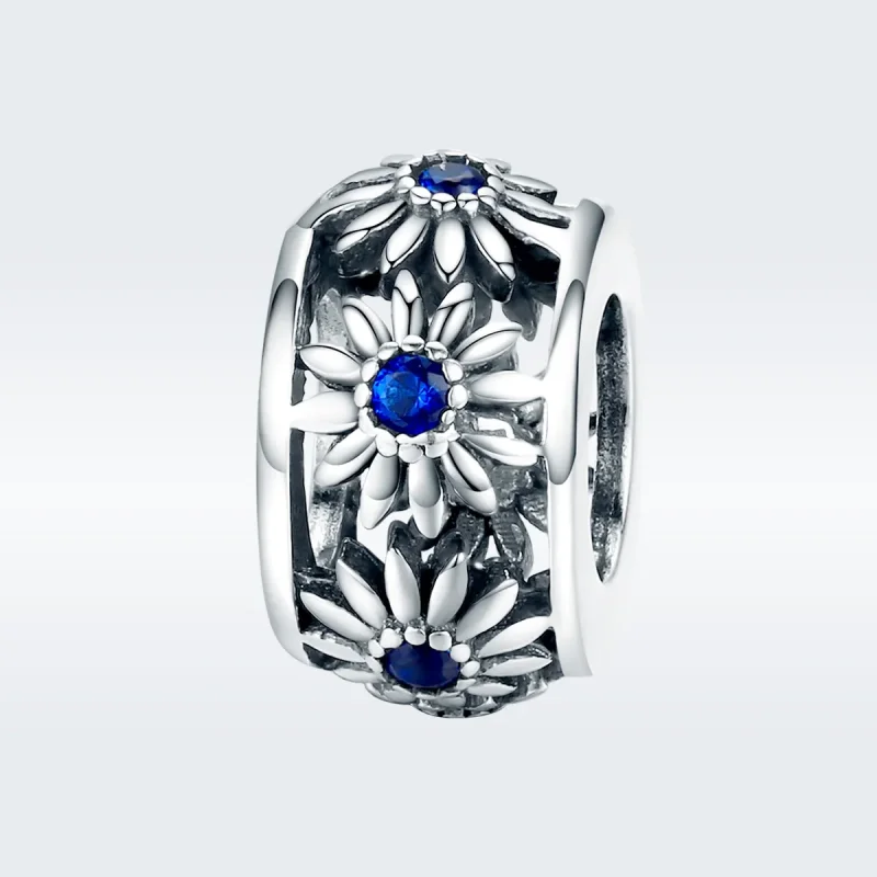 (image for) Pandora Compatible Silver Daisy Spacer - SCC1118 - View 3