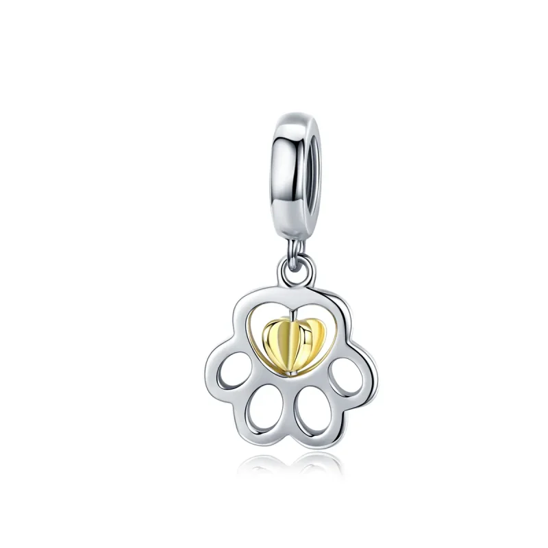 (image for) Pandora Compatible Silver & Gold-Plated Cure Pet Dangle - SCC1251 - Product Image