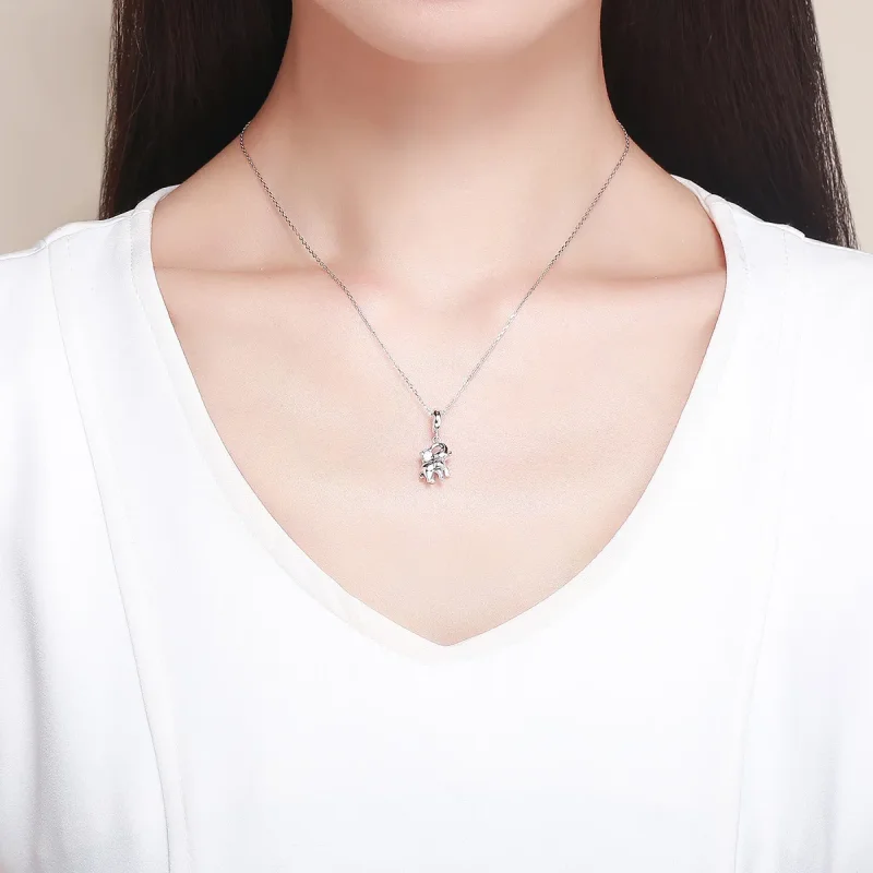 (image for) Pandora Compatible Silver Happy Elephant Dangle - SCC1059 - View 5