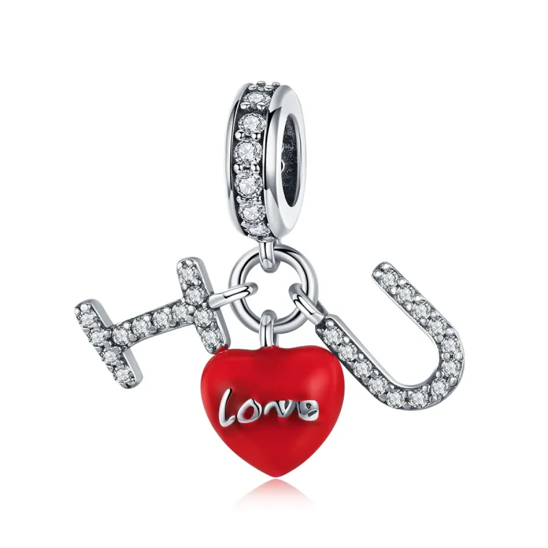 (image for) Pandora Compatible Silver I Love You Dangle - SCC1055 - Product Image