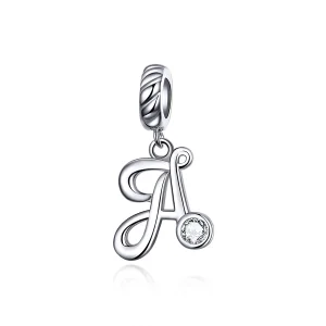 (image for) Pandora Compatible Silver Letter A Dangle - SCC1183-A