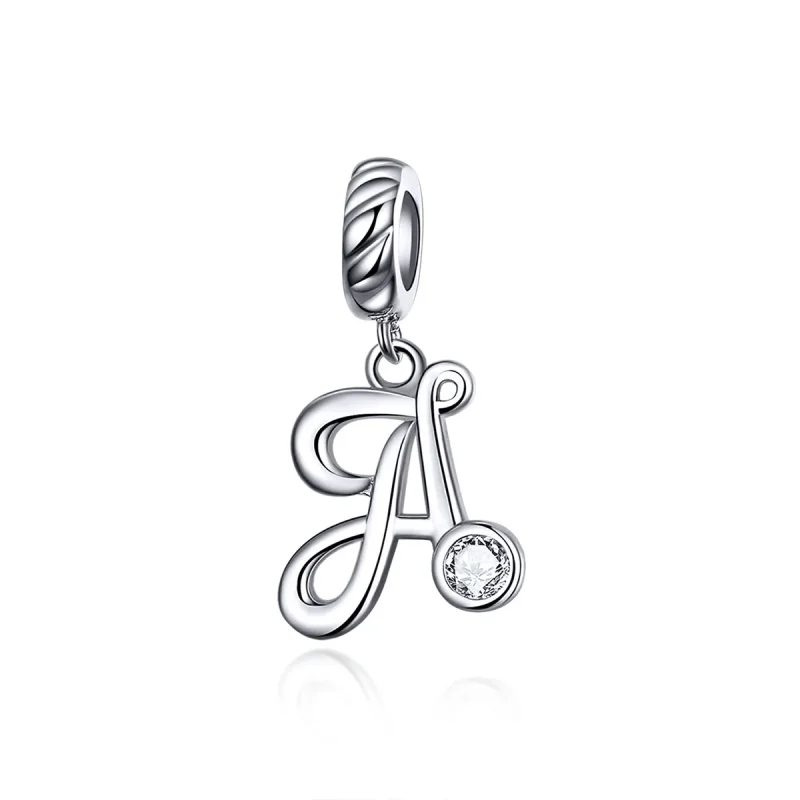(image for) Pandora Compatible Silver Letter A Dangle - SCC1183-A - Product Image