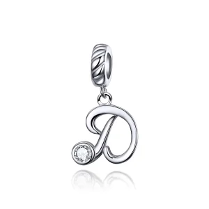 (image for) Pandora Compatible Silver Letter D Dangle - SCC1183-D