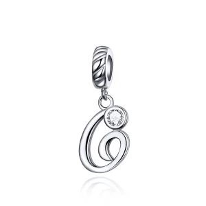 (image for) Pandora Compatible Silver Letter G Dangle - SCC1183-G