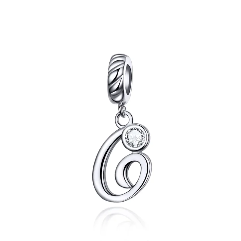 (image for) Pandora Compatible Silver Letter G Dangle - SCC1183-G - Product Image