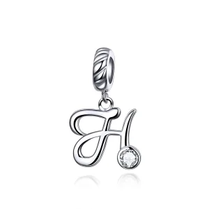 (image for) Pandora Compatible Silver Letter H Dangle - SCC1183-H