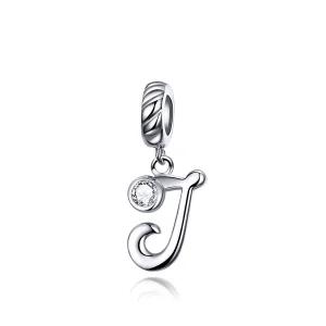 (image for) Pandora Compatible Silver Letter J Dangle - SCC1183-J