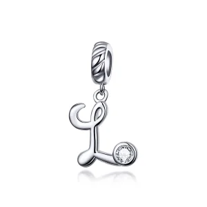 (image for) Pandora Compatible Silver Letter L Dangle - SCC1183-L