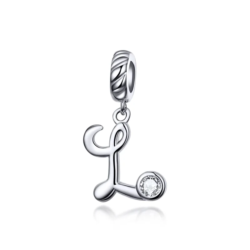 (image for) Pandora Compatible Silver Letter L Dangle - SCC1183-L - Product Image