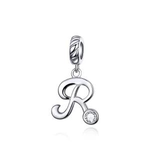 (image for) Pandora Compatible Silver Letter R Dangle - SCC1183-R