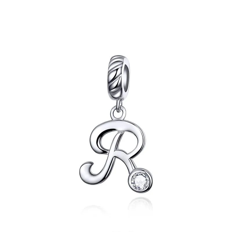 (image for) Pandora Compatible Silver Letter R Dangle - SCC1183-R - Product Image