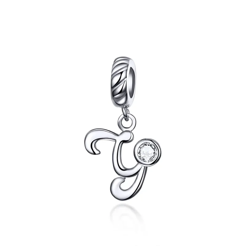 (image for) Pandora Compatible Silver Letter Y Dangle - SCC1183-Y - Product Image