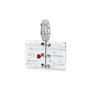(image for) Pandora Compatible Silver Love Letter Dangle - SCC1262