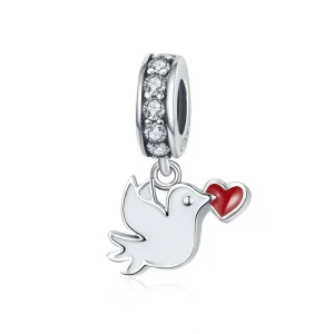 (image for) Pandora Compatible Silver Love Messenger Dangle - SCC1227