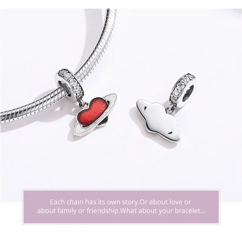 (image for) Pandora Compatible Silver Love Planet Dangle - SCC1165 - View 4