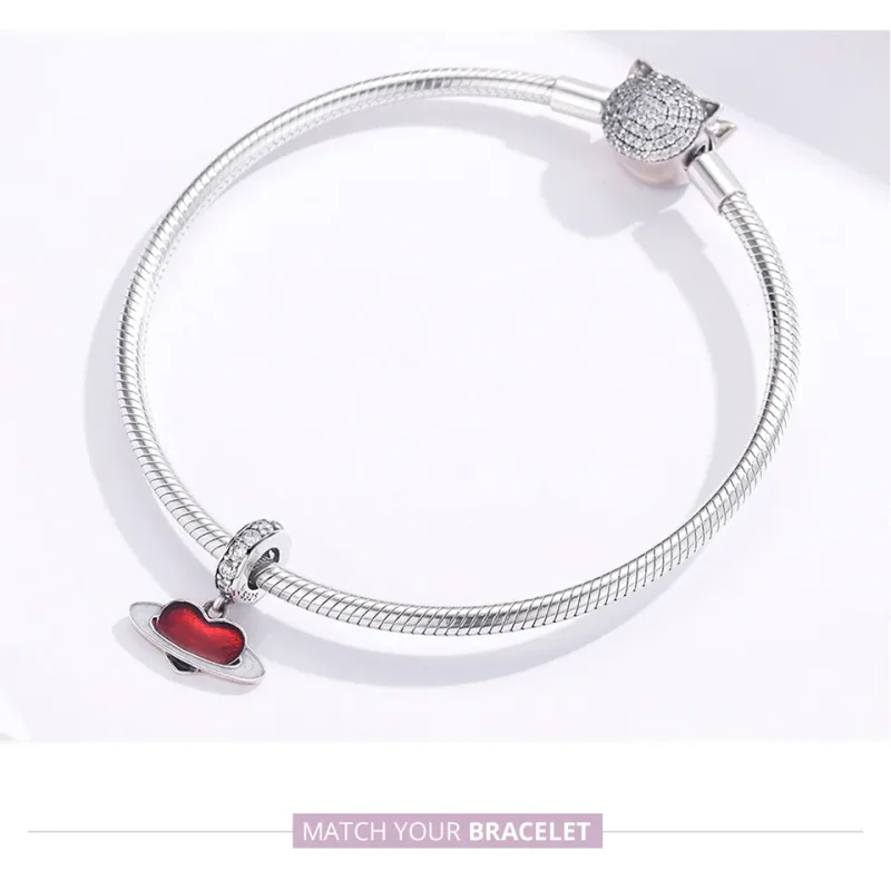 (image for) Pandora Compatible Silver Love Planet Dangle - SCC1165 - View 7