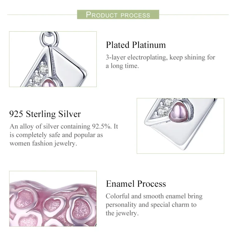 (image for) Pandora Compatible Silver Love You Slowly Dangle Charm - SCC1080 - View 4