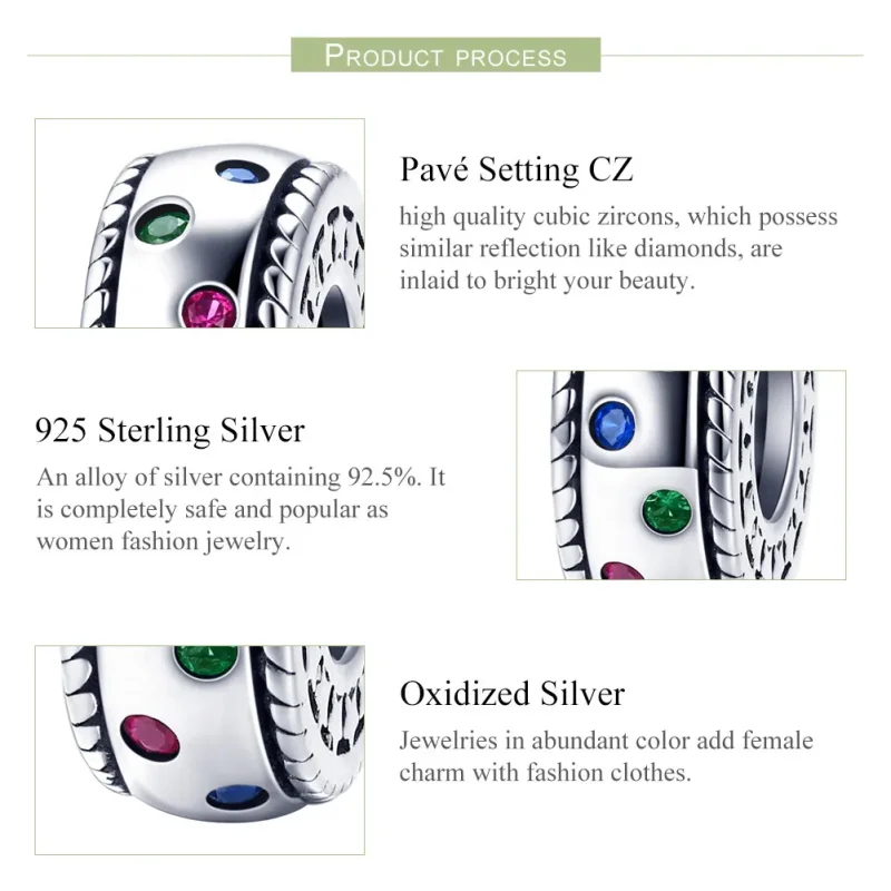 (image for) Pandora Compatible Silver Moment of First Encounter Spacer - SCC1005 - View 6