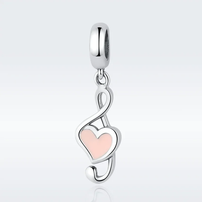 (image for) Pandora Compatible Silver Musical Notes Dangle - SCC110 - Product Image