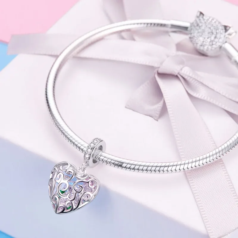 (image for) Pandora Compatible Silver Palpitation Dangle Charm - SCC1126 - View 8