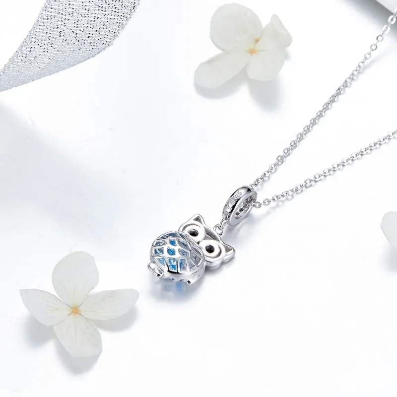 (image for) Pandora Compatible Silver Perpetual Owl Dangle - SCC1124 - View 4