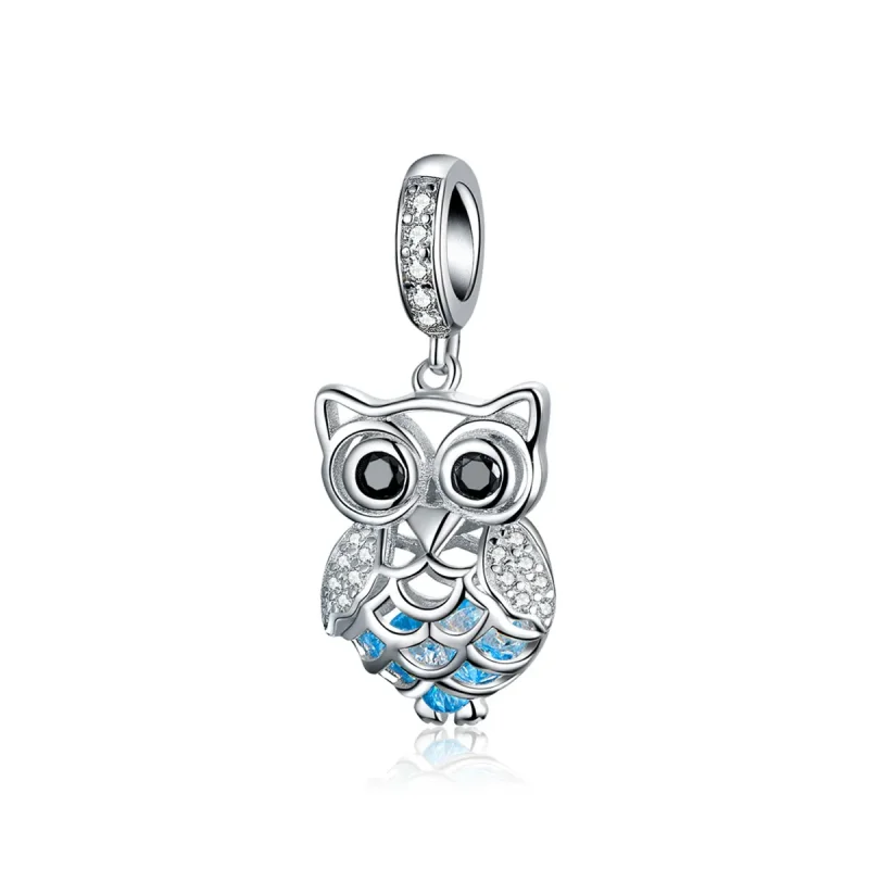 (image for) Pandora Compatible Silver Perpetual Owl Dangle - SCC1124 - Product Image