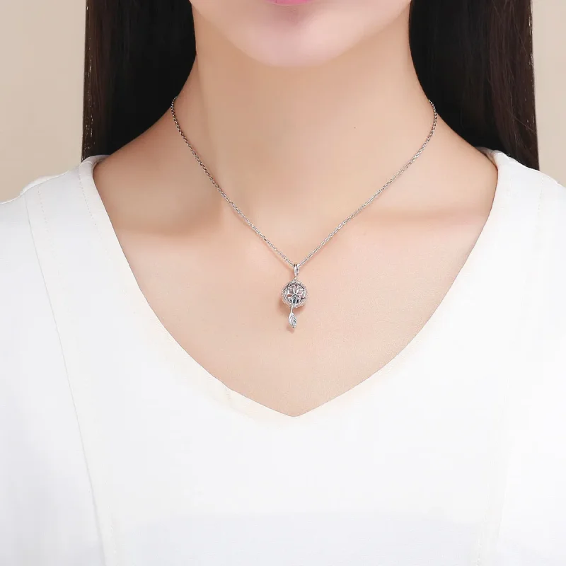 (image for) Pandora Compatible Silver Preserved Flower Dangle - SCC1123 - View 5