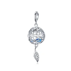 (image for) Pandora Compatible Silver Preserved Flower Dangle - SCC1123