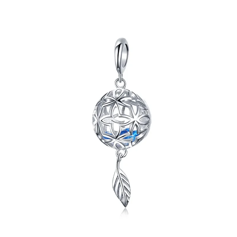 (image for) Pandora Compatible Silver Preserved Flower Dangle - SCC1123 - Product Image