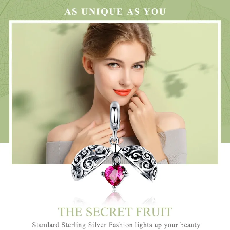 (image for) Pandora Compatible Silver Secret Fruit Dangle - SCC1114 - View 2
