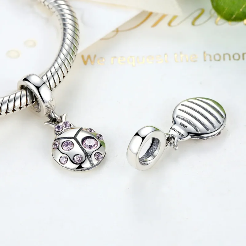 (image for) Pandora Compatible Silver Small Beetle Dangle - SCC023 - View 5