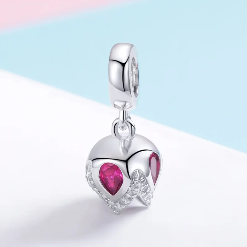 (image for) Pandora Compatible Silver Story of Tulip Dangle - SCC1027 - View 2